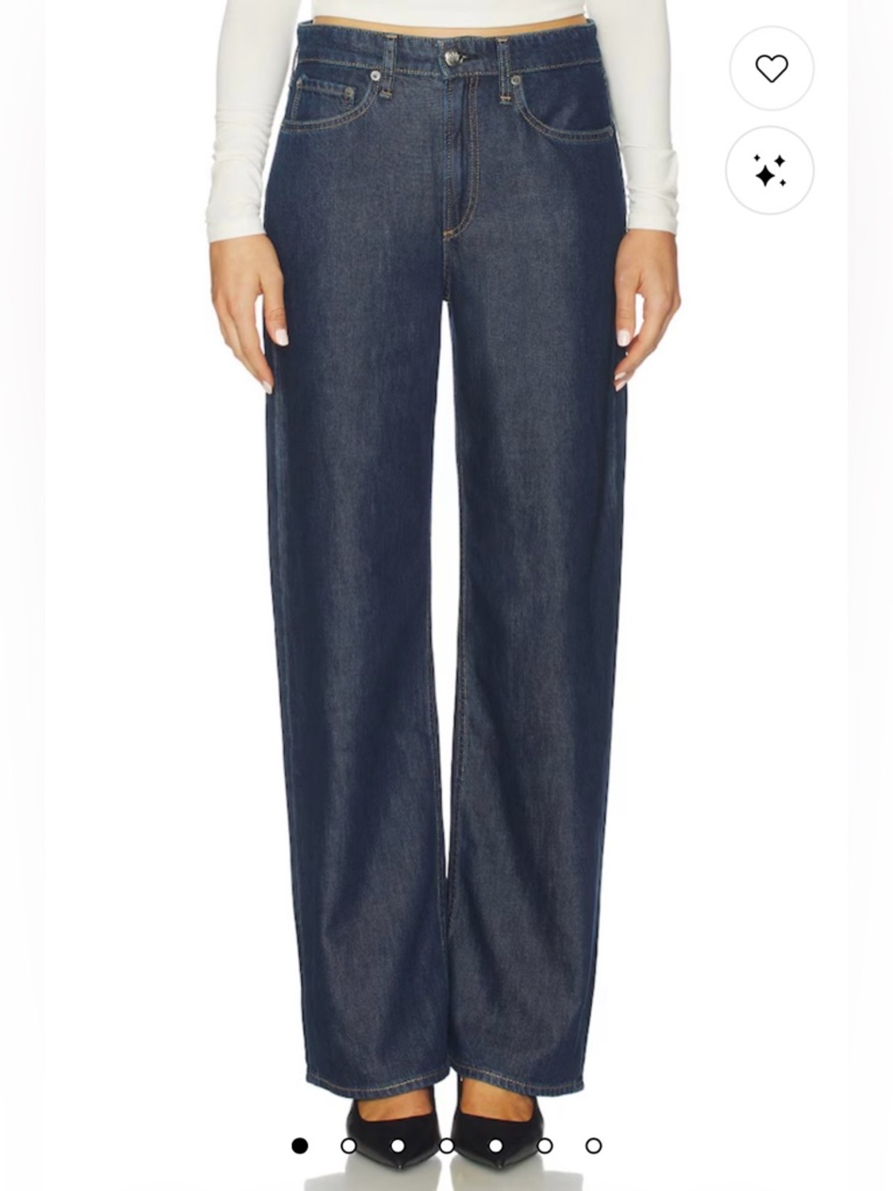 rag & bone Featherweight Logan Wide Leg denim 25 in Wellbrook, like-new, worn 1x